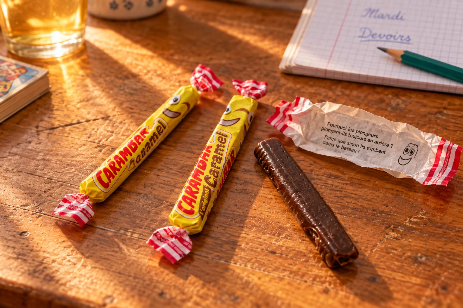 Scène reconstituée autour de Carambar