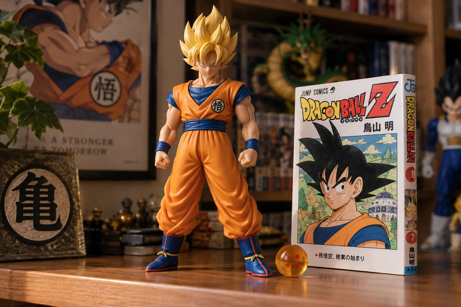 Scène reconstituée autour de Dragon Ball Z