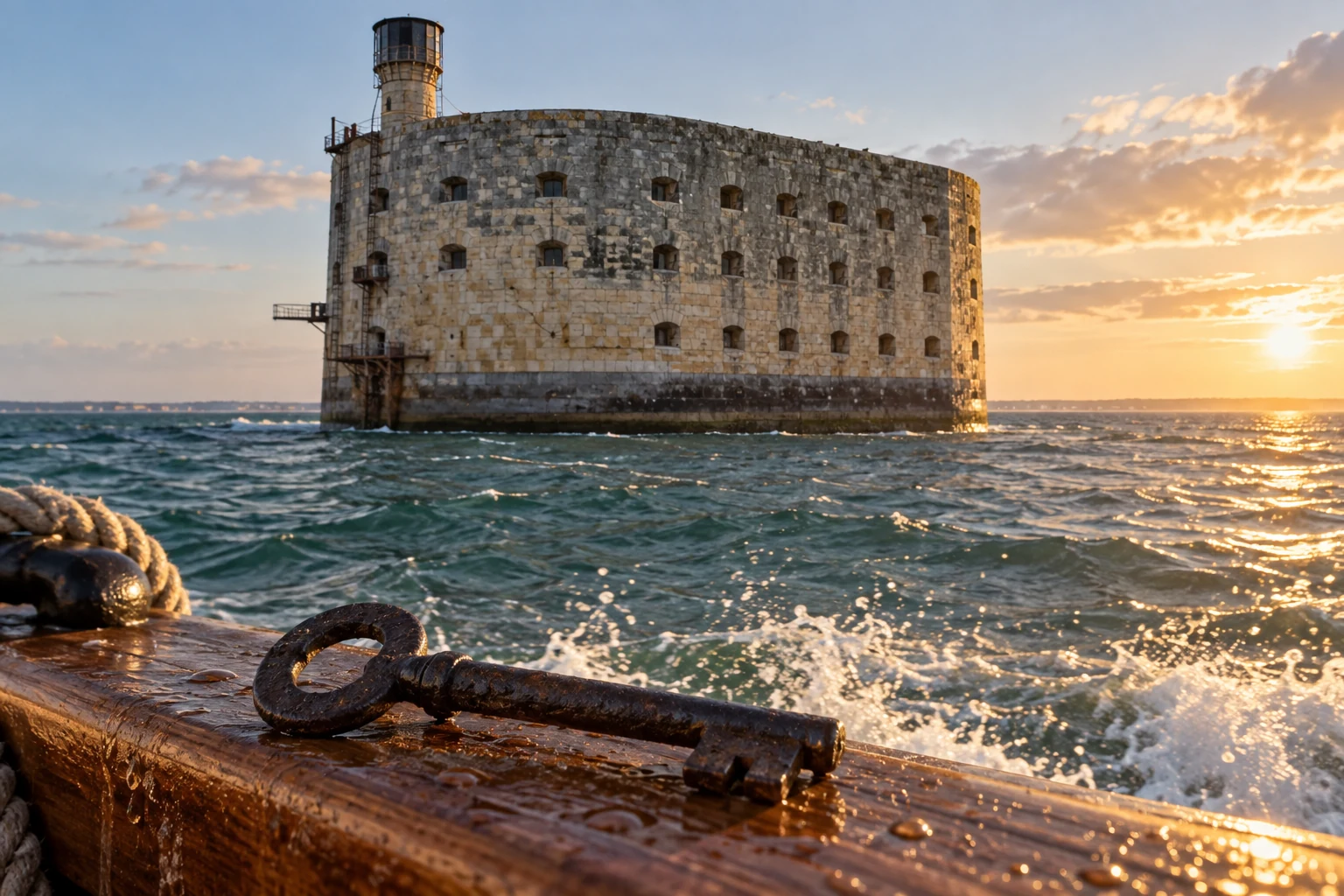 Scène reconstituée autour de Fort Boyard