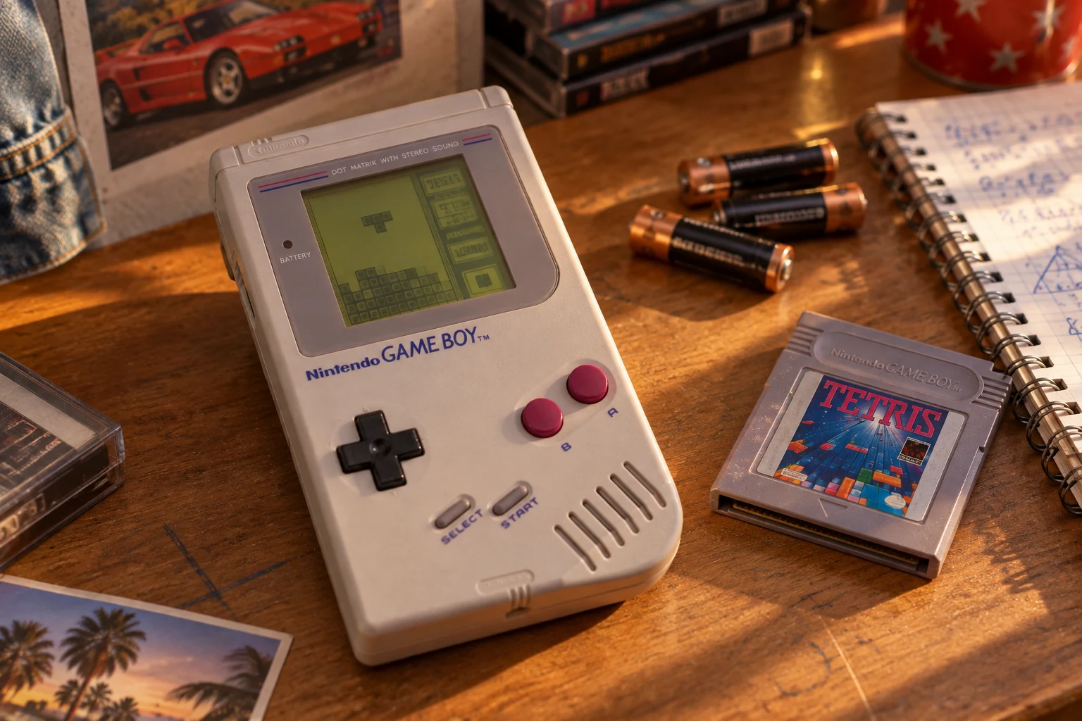 Scène reconstituée autour de Game Boy