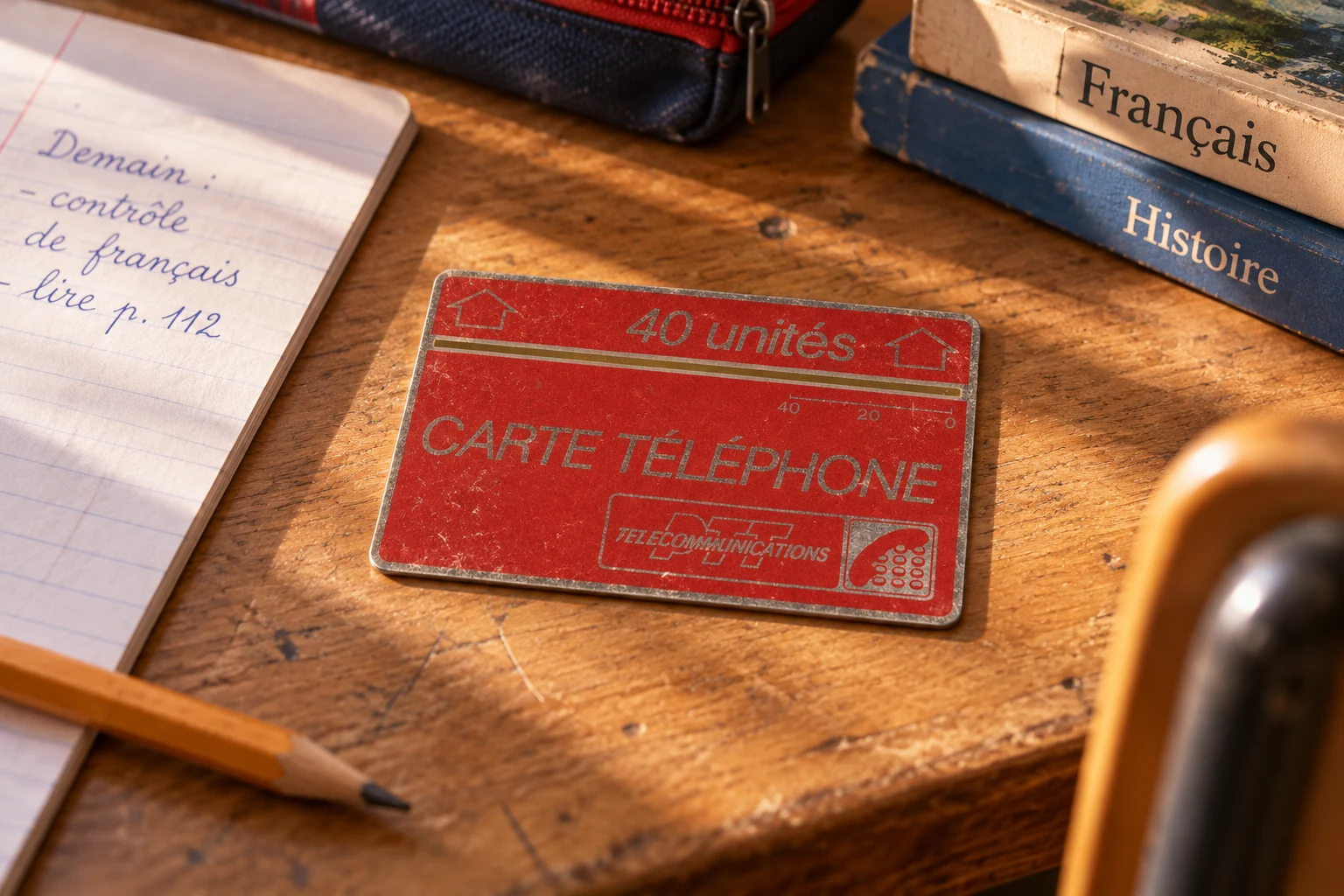 Scène reconstituée autour de La télécarte