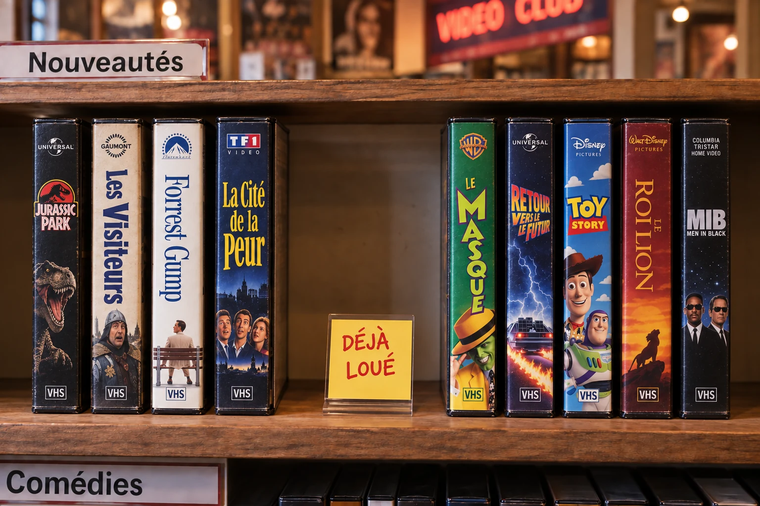 Scène reconstituée autour de Le film déjà loué