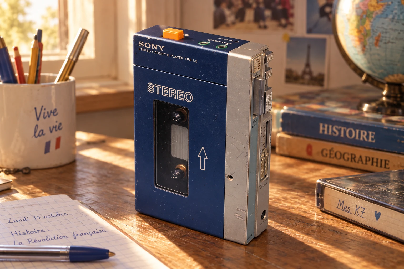 Scène reconstituée autour de Le walkman