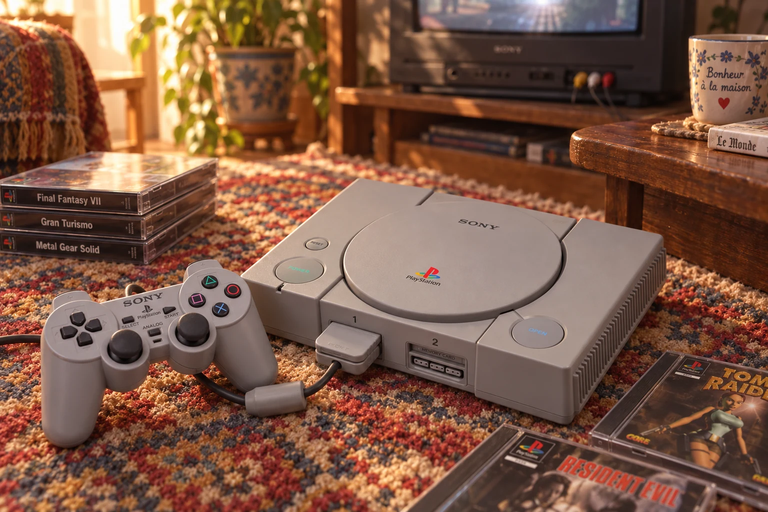 Scène reconstituée autour de PlayStation